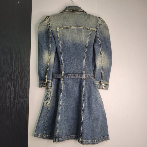 Retrofete Wiley Denim Mini Dress with Belt Size XS - Picture 2 of 7